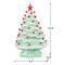 Mr. Christmas 14" Seafoam with Red Bulbs Nostalgic Ceramic Tree
